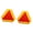Yellow super st, variant on Pack of 2 Reflective Warning Triangles with Enhanced Visibility for Agricultural Use Golf Carts and Road Construction Vehicles