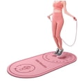 thumbnail image 2 of 6mm Thick TPE Jump Rope Mat Soundproof Shock Absorbing Fitness Mat for Home Gym Yoga Dance Cardio Workout Floor Protection 144x72x0.24 in, 2 of 3