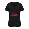 thumbnail image 2 of Camisetas Casuales de las Mujeres Gradiente Día de la Independencia Impreso Cuello Redondo, Blusa de Manga Corta para Diario, Fiesta Y Primavera Verano, 2 of 3