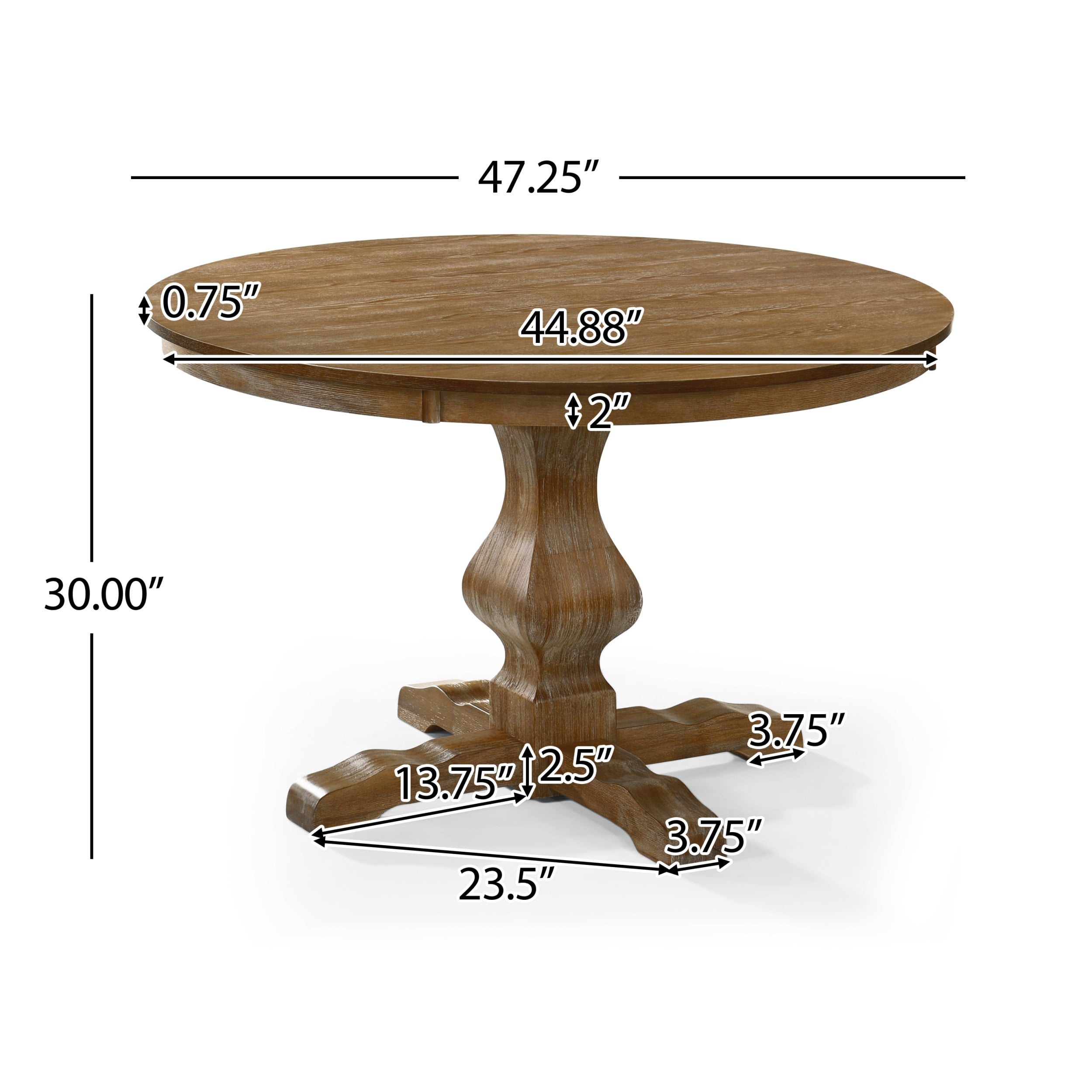 Noble House Merlene Indoor Wood Circular Dining Table, Natural