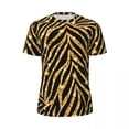 thumbnail image 5 of Black And Gold Zebra T-Shirt Men Animal Print Awesome Running T-Shirts Quick dry Summer No, 5 of 5