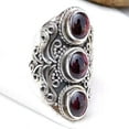 thumbnail image 5 of Red Garnet Ring, 925 Sterling Silver Ring, Three Stone Ring, Gemstone Ring, Dainty Ring, Designer Ring, Minimalist Ring, Personalized Gift*, 5 of 7