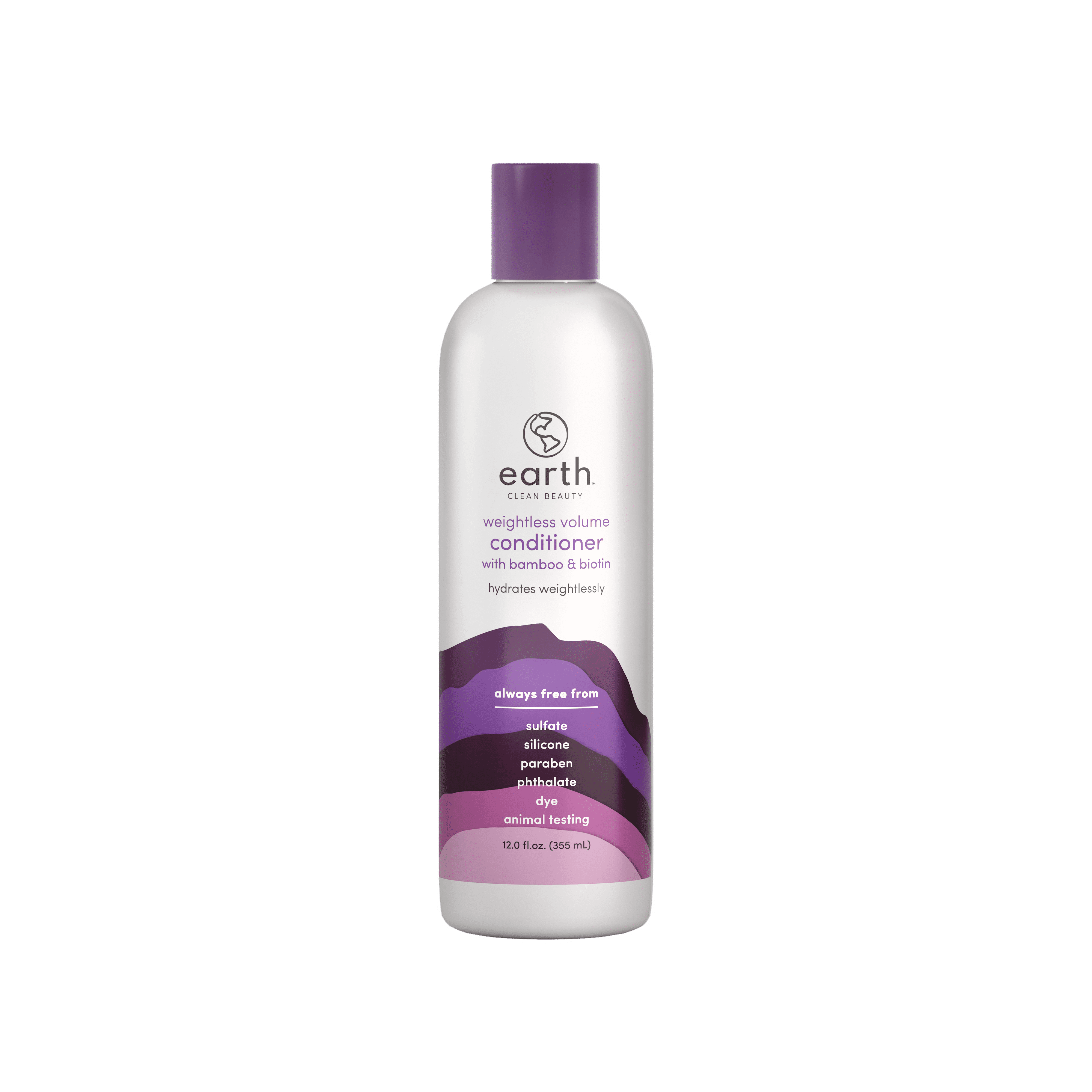 earth Clean Beauty Weightless Volume Conditioner with Bamboo and Biotin, 12 fl oz