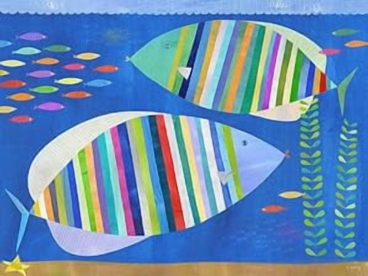 Oopsy Daisy Canvas Wall Art Tropical Fish Friends by Melanie Mikecz, 14 by 10-Inch
