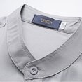 thumbnail image 4 of pstuiky Mangas cortas para hombre, Camisa informal de manga corta, cuello alto, lisa y cómoda para hombre camisas casuales para hombre m, 4 of 9
