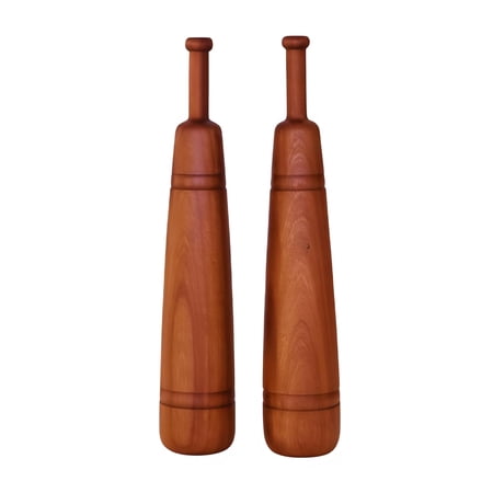 Handcrafted Persian Meels Wooden Indian Mugdar Club | Rosewood (Sheesham) Clubs for Fitness & Strength Training | Traditional Exercise Club | Made in India | 2 Unit 2 KG OR 4.40 LBS PAIR