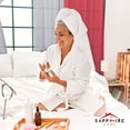 thumbnail image 6 of Sapphire Home Complete Window Sheer Curtain Panel Set with 4 Attached Panels 55x63 Each and 2 Valances with Beads and 2 Tiebacks - Easy Installation- Multicolor 63" Red/White, 6 of 7