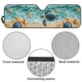 thumbnail image 6 of Uorisanigo Windshield Sun Shade Beach Turtle Shells Sunshade Compatible with Jeep Wrangler Rubicon Sahara TJ JK JKU 2 Door & 4 Door, Foldable Windshield Sunshade Sun Visor Blocks UV Rays, 6 of 7