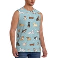 thumbnail image 2 of Fotbe Dog Pets Men's Camiseta sin Mangas Estampada para Hombres, Playera Casual para Gimnasio, Entrenamiento, Playa-3X-Large, 2 of 7