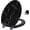 Black Marble-Elongated, variant on Marble Toilet Seat Durable Molded Wood with Quiet Close,Easy Clean,Quick-Release Hinges (Round,Black Marble)