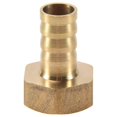 thumbnail image 1 of Gold Brass Fitting 10mm Hose Barb 1/2" NPT Female Thread Straight Connector, 1 of 5