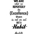 thumbnail image 3 of We Are What We Repeatedly Do Excellence Then Is Not An Act But a Habit - Aristotle - Inspirational Life Quotes - Wall Art Decal 33" x 18" Decoration Wall Art Vinyl Sticker - Living Room Wall Decor, 3 of 5