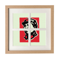 thumbnail image 1 of Chinese Red Éducation Publicité Avatar Cadre Mur Table Affichage 4 Ouvertures Image, 1 of 3