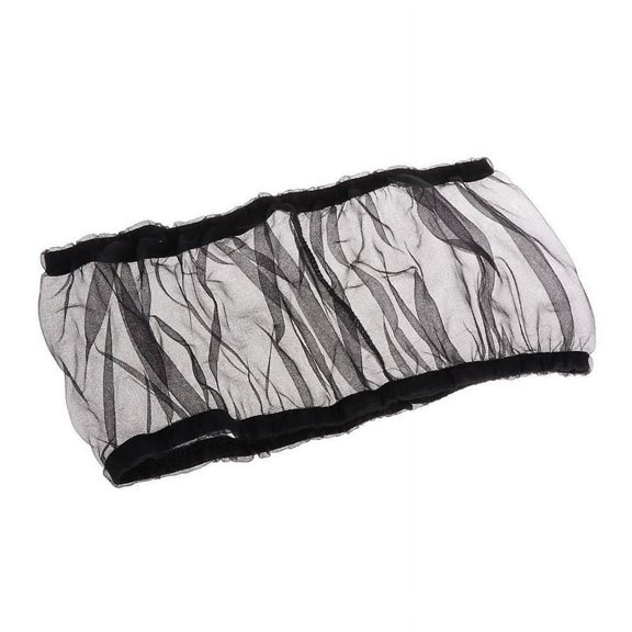 Bird Cage Cover Seed Catcher Birdcage Nylon Mesh Net Skirt Guard (Black)