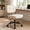Beige, variant on Simenmax Tall Office Chair, Low Back Drafting Chair PU Leather Standing Desk Chair with Footrest Ring, Swivel Rolling Stool for Studio, Lab, Counter, Small Spaces, Black