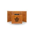 thumbnail image 1 of Toronto Maple Leafs  Laser Engraved Brown Trifold Wallet, 1 of 1