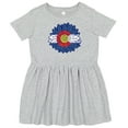 thumbnail image 3 of Inktastic Colorado Flag Sunflower Girls Toddler Dress, 3 of 5