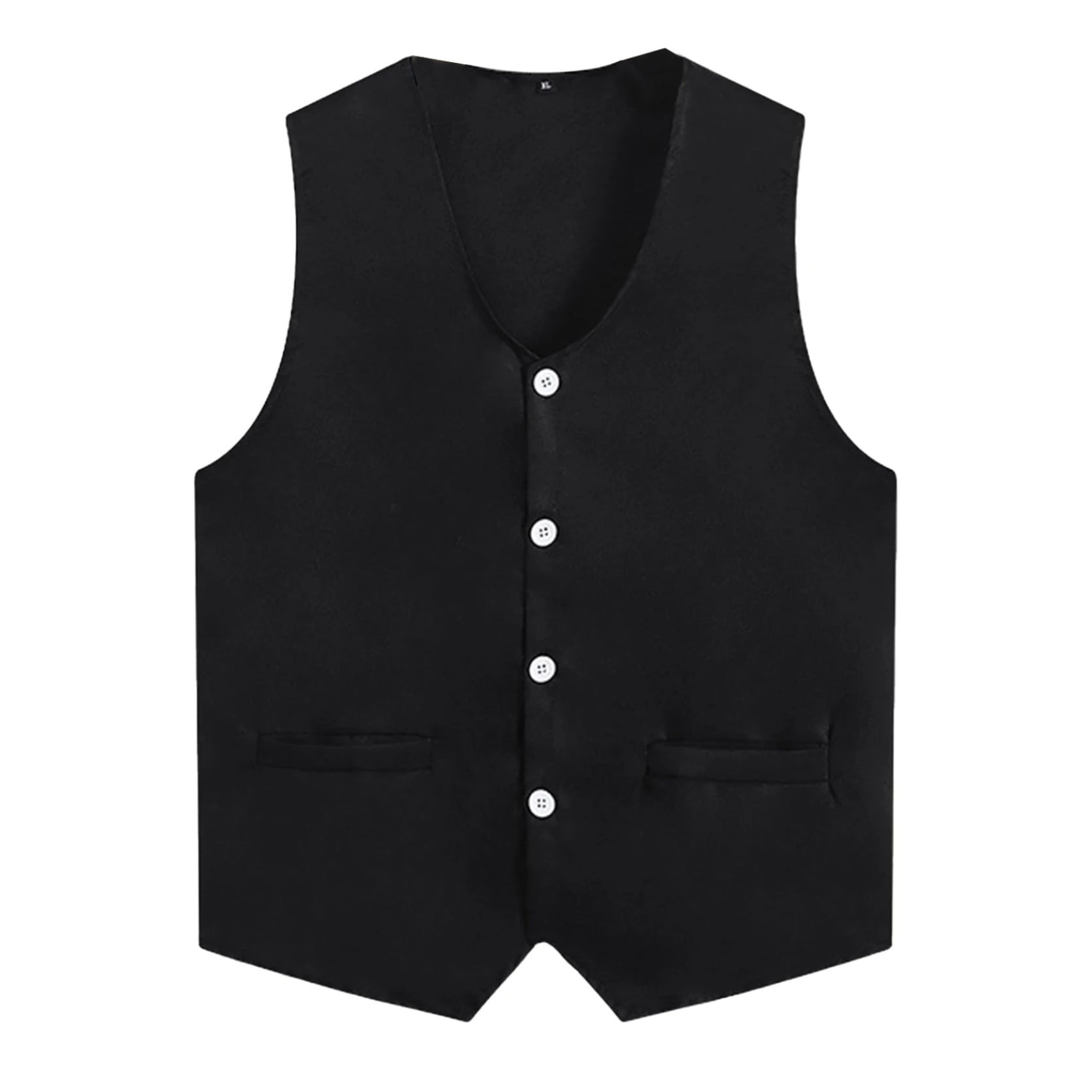 Haitryli Women Men Button Vest Volunteer Activity Vest Unisex