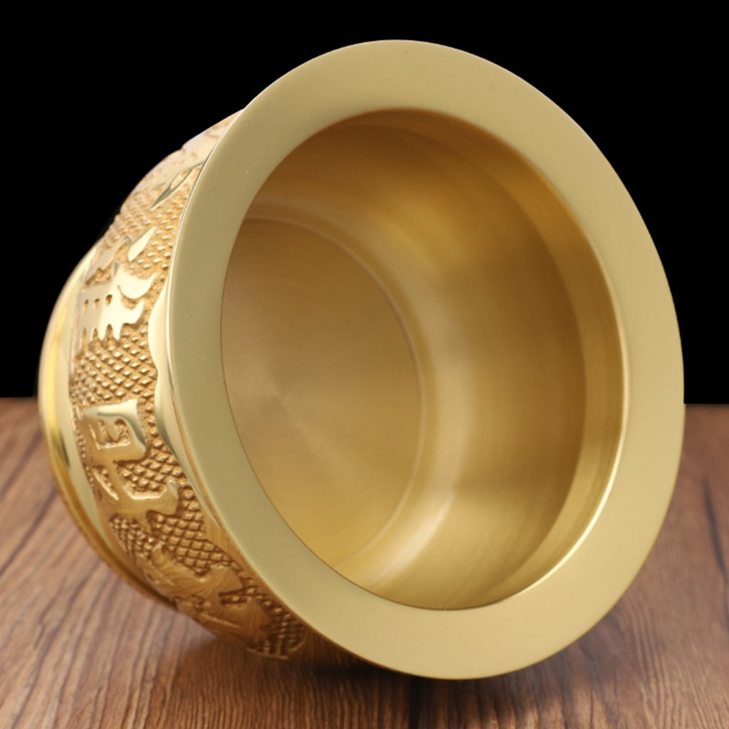 Antiqued Brass Incenses Burners Holder Offering Bowl Chinese Buddhas Censers