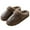 Coffee, variant on Men's Waterproof Leather-Lined Slippers, Thick Sole Warm Non-Slip Indoor Home Shoes