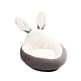 thumbnail image 3 of Dog Bed Pet Bed Cat Sleeping Pad Mattress Comfortable Cushion Cat Beds Bunny Ears Decor Nonslip Bottom Soft Plush Kennel for Cats Dogs Gray, 3 of 8