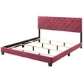 thumbnail image 4 of Glory Furniture Suffolk Velvet Upholstered King Bed in Cherry, 4 of 5
