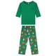 thumbnail image 2 of Pijamas navideños de Santa Inspire Chic, conjunto de pijamas familiares de manga larga y pantalones, [Niños y Niñas] S Verde, 2 of 4