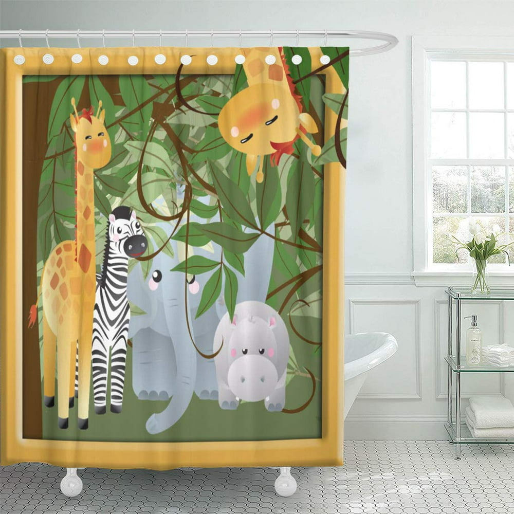 ATABIE Giraffe Jungle Safari Kids Zebra Elephant Nursery Childrens