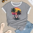 thumbnail image 6 of Womens Tops Casual T Shirts Color Block Graphic Short Sleeve Beach Summer Fashion Clothing, 6 of 6