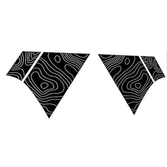 Topographic Bedside Stripe Kit Vinyl Decals Compatible with and Fits Jeep Gladiator JT 2020-2023 - Set of Two