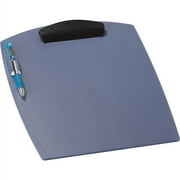 Storex Plastic Letter Clipboard, Portable Writing Surface with Pencil Holder, Blue, 12-Pack