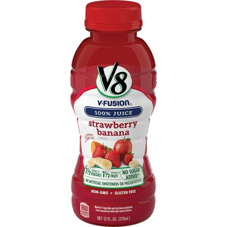 V8 Strawberry Banana, 12 oz. Bottle (Pack of 12)