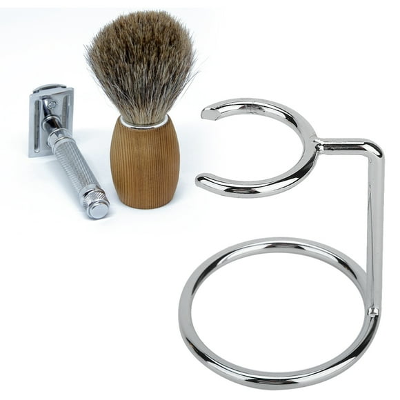 Soporte Para Brochas De Afeitar Para Hombre, Soporte De Afeitado De Acero Inoxidable Para