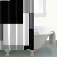 thumbnail image 4 of Geometric Pattern Shower Curtain for Bathroom - Grey and Black Shower Curtain Sets 72 X 72 Inches, 4 of 4