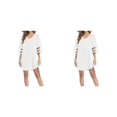 thumbnail image 2 of Qarigey Vestido informal para mujer, traje de baño que cubre hasta 3/4, manga de campana, empalme de malla, ropa de playa con cuello en V Type3 NO3, 2 of 6