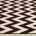 thumbnail image 4 of Allstar Burgundy Woven Hand Carved Chevron Geometric Area Rug (5' 2" x 7' 2"), 4 of 4