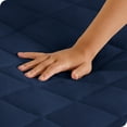 thumbnail image 4 of Bare Home Quilted Mattress Pad - Cooling Mattress Topper - Deep Pocket Fitted Cover - Twin XL, Dark Blue, 4 of 7