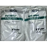 AlphaWipe Cleanroom Highly Adsorbent Polyester Wipes with Laundered Cut Edges, 4 x 4", 300 per Package