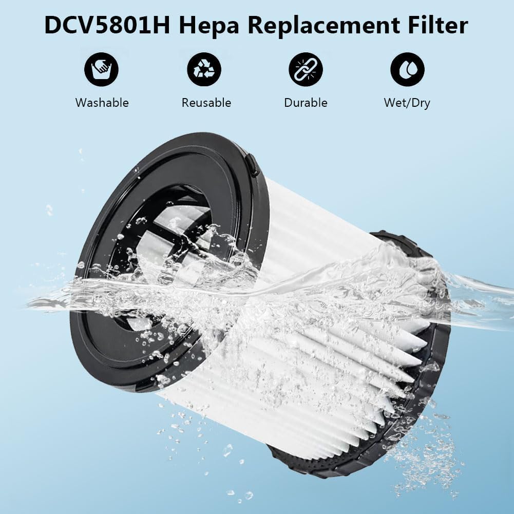 Lot De 2 Filtres à Poussière De Rechange Pour Aspirateur EffiFish DCV501LN - Lavables, Compatibles