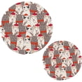 thumbnail image 7 of SKYSONIC Cute Christmas Cats Pot Holders Trivets, 2 Pcs Heat Resistant Trivets,Xmas Hat Kitten Cotton Thread Weave Mats for Hot Pads Pans Pot Bowl Teapot for Kitchen Decor, 7 of 7