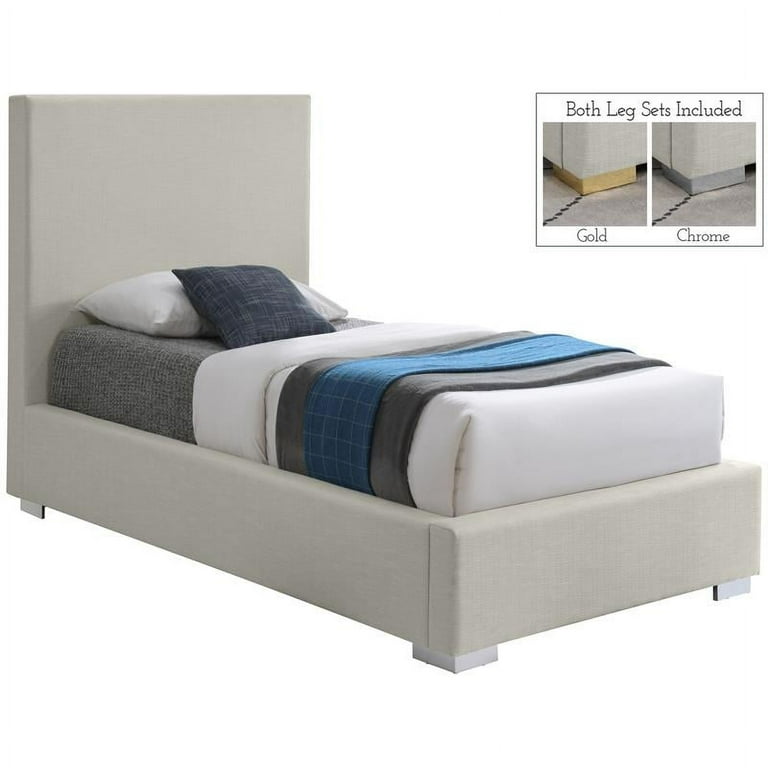 Meridian Furniture Crosby Twin Linen Bed Meridian Furniture Crosby Twin Linen Bed