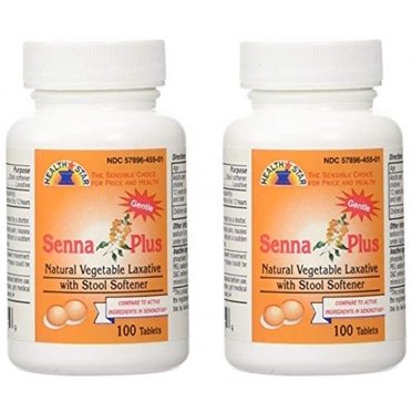 Health Star Stool Softener + Laxative Tablets - Senna Plus, 100 Count, Expires 2026 Or Later 14 thumbnail image