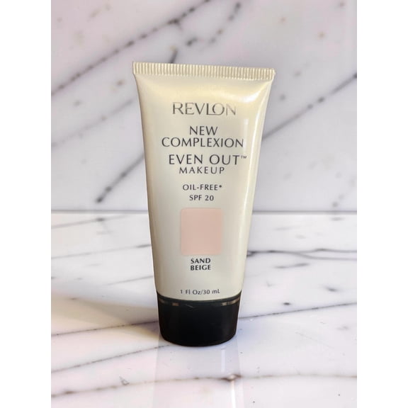 Revlon New Complexion Even Out Makeup Oil Free Foundation with SPF 20, Sand Beige, 1 Oz
