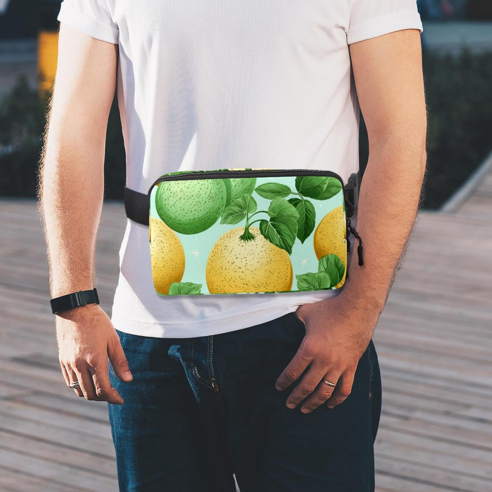 Cantaloupe Lightweight, Adjustable Waist Pack Crossbody Bag Running Belt with Extension Strap - Unisex