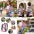 thumbnail image 5 of DISNIMO Clear Backpack for School, Axolotl Cherry Blossom Print 3 Pcs Heavy Duty Large Clear Backpack with Lunch Box & Pencil Bag for Kids Girls, See Through PVC Bookbag, 5 of 5