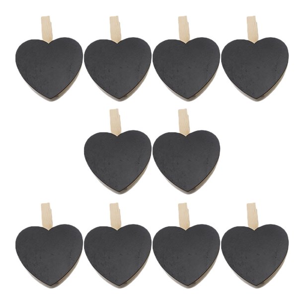 IDEANATEGRATE 20Ud Clips Para Fotos Y En Madera Con Corazón Para Decorar