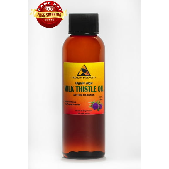 MILK THISTLE SEED OIL UNREFINED ORGANIC VIRGIN COLD PRESSED PURE NATURAL 2 OZ