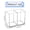 Clear*2, variant on 2Pcs Office Desk Organizers with 2 Compartments, Transparent Acrylic Pen Holder for Desk, Makeup Brush Holder, Aesthetic Desk Accessories Desktop Stationery for Office Bedroom
