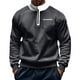thumbnail image 2 of pstuiky camisas de manga larga para hombre, Blusa informal de manga larga con cuello alto y cremallera con bloques de color para hombre salir tops s, 2 of 9