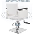 thumbnail image 6 of UBesGoo Hydraulic Hair Salon Chair White for Stylist, Barber Chairs for Barbershop Heavy Duty, Modern Styling Hairdressing Chair, Beauty Spa Braiding Equipment, 6 of 11